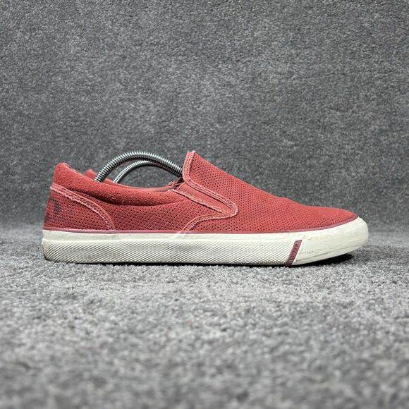 Tommy Bahama Relax Mens Size 10.5 Red Perforated Slip On Loafer Shoes Used - Picture 1 of 11